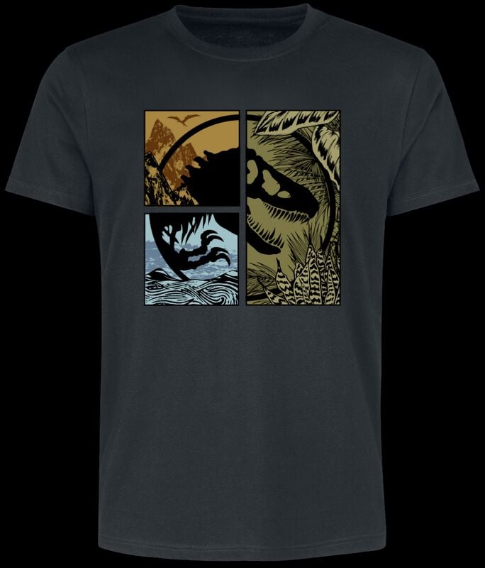 4250979878872 - Jurassic World - District Logo T-Shirt schwarz in S