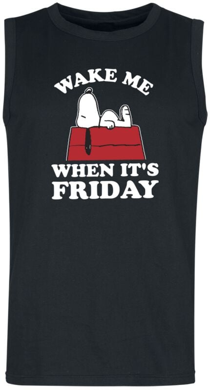 4250979880523 - Snoopy - Wake Me When It´s Friday Tank-Top schwarz in M