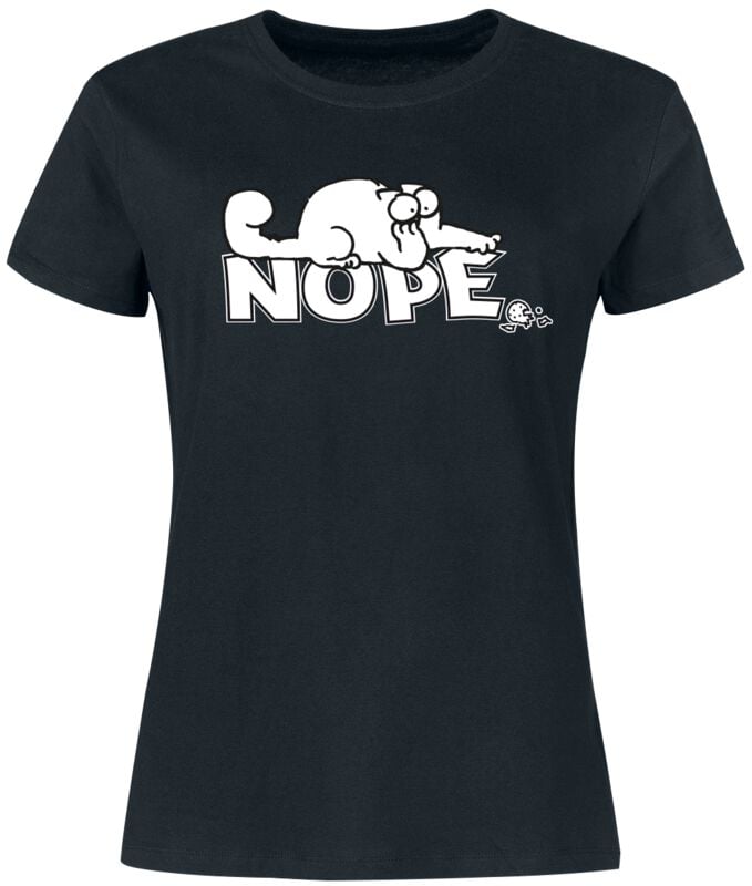 4250979881124 - Simons Cat Nope T-Shirt schwarz in XXL