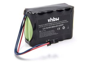 4251004609072 - Vhbw - Ni-MH Akku 800mAh (120V) kompatibel mit Ecovacs Deebot CEN30 CR100 CR110 CR112 TCR03A Ersatz für NR49AA800P12V