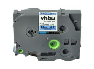 4251004677231 - Vhbw - Schriftband-Kassette kompatibel mit Brother 1000 bts 1000 f 1750 1800 1800 e 1850 1850 cc 1850 vp Etiketten-Drucker 18mm Schwarz auf