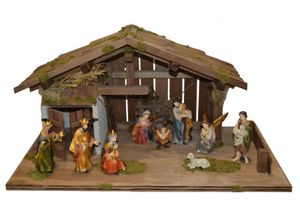 4251020710585 - Krippe ALFRED KOLBE Krippenstall Weihnachtskrippen braun für 13 cm Figuren