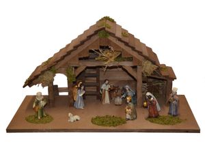 4251020712350 - Krippe ALFRED KOLBE Krippenstall Weihnachtskrippen braun für 10 cm Figuren