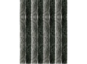 4251028121550 - Arsvita - Flauschvorhang 120x220 Unistreifen anthrazit - schwarz - Unistreifen anthrazit - schwarz