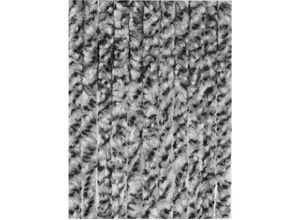 4251028121628 - Flauschvorhang 120x200cm ( Meliert Schwarz Grau Weiß ) perfekter Insekten- und Sichtschutz für Ihre Balkon- und Terrassentür viele Farben - Meliert