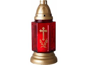 4251028126494 - Hs Candle - HScandle Grabkerze aus Glas 24cm (Bella Rot) inkl 1 Kerze ca 40h Brenndauer viele vers Sets - Bella Rot