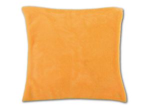 4251028134079 - Bestlivings - Deko-Kissen ca 40x40cm mit abnehmbaren flauschigen Bezug in vielen Farben ( Auswahl Hellorange ) - Hellorange