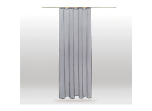 4251028135984 - Bestlivings - Gardine mit Kräuselband Transparent Voile 140x245 cm ( Breite x Länge ) in grau - lichtgrau viele weitere Farben und Größen - Grau