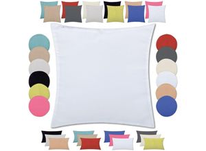 4251028138732 - Kissenhülle ( 100 Größen und Farben ) mit und ohne Füllkissen Serie Ellen Kissenbezug Dekokissen Auswahl 30x30cm mit Füllung weiß - schneeweiß