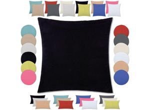 4251028138831 - Kissenhülle ( 100 Größen und Farben ) mit und ohne Füllkissen Serie Ellen Kissenbezug Dekokissen Auswahl 40x40cm ohne Füllung schwarz - black