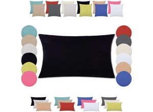 4251028139555 - Kissenhülle ( 100 Größen und Farben ) mit und ohne Füllkissen Serie Ellen Kissenbezug Dekokissen Auswahl 40x80cm mit Füllung schwarz - black