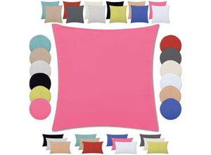 4251028139708 - Kissenhülle ( 100 Größen und Farben ) mit und ohne Füllkissen Serie Ellen Kissenbezug Dekokissen Auswahl 80x80cm mit Füllung pink - rosa - Pink