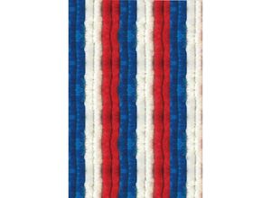4251028143712 - Flauschvorhang 90x200 ( Rot-Weiß-Blau ) perfekter Insekten- und Sichtschutz für Ihre Balkon- und Terrassentür viele Farben - Unistreifen rot - weiß