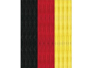 4251028144146 - Flauschvorhang 120x200 ( Schwarz-Rot-Gelb ) perfekter Insekten- und Sichtschutz für Ihre Balkon- und Terrassentür viele Farben - Unistreifen