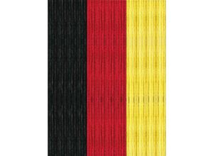 4251028144245 - Arsvita - Flauschvorhang 120x220 Unistreifen schwarz - rot - gelb - Unistreifen schwarz - rot - gelb