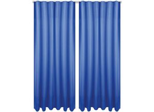 4251028151397 - Bestlivings - Dekoschal Ellen mit Universalband 2er Pack inkl Raffhalter & Raffhaken Größe 140 x 175cm Farbe blau - royalblau - Blau