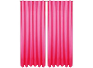 4251028151472 - Bestlivings - Dekoschal Ellen mit Universalband 2er Pack inkl Raffhalter & Raffhaken Größe 140 x 175cm Farbe pink - rosa - Pink