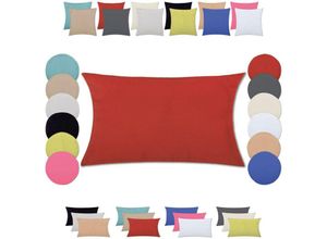 4251028160085 - Bestlivings - Kissenhülle ( 100 Größen und Farben ) mit und ohne Füllkissen Serie Ellen Kissenbezug Dekokissen Auswahl 40x80cm ohne Füllung rot