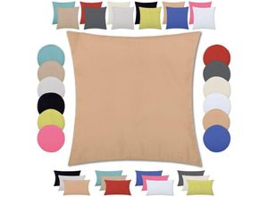 4251028160177 - Kissenhülle ( 100 Größen und Farben ) mit und ohne Füllkissen Serie Ellen Kissenbezug Dekokissen Auswahl 80x80cm ohne Füllung braun - hellbraun