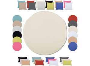 4251028160467 - Kissenhülle ( 100 Größen und Farben ) mit und ohne Füllkissen Serie Ellen Kissenbezug Dekokissen Auswahl 40cm rund ohne Füllung beige - creme