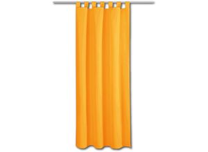 4251028166261 - Bestlivings - Blickdichte Orangene Gardine mit Schlaufen in 140x145 cm ( BxL ) in vielen Größen und Farben - Orange