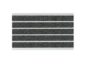 4251041603804 - Floordirekt - Grobfaser-Alu-Türmatte Select Mat Ribbed 42 x 60 cm - Anthrazit Aluminium