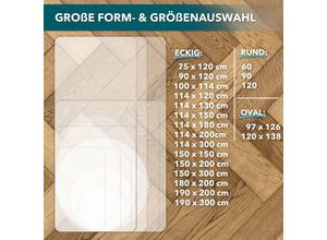 4251041625684 - Floordirekt - Bodenschutzmatte Für Hartböden Polycarbonat 75 x 120 cm Transparent Rechteckig - Transparent