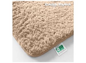 4251041631081 - Casa Pura - Badematten Sky Uni Creme Beige 95 cm Durchmesser - Beige