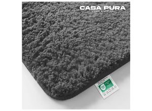 4251041631203 - Casa Pura - Badematten Sky Uni Stormy Grey 95 cm Durchmesser - Grau