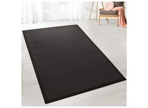 4251041682427 - Floordirekt - Sisal-Teppich Amazonas Schwarz Mit Bordüre 160 x 230 cm - Schwarz