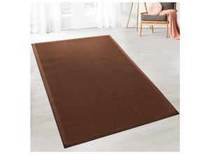 4251041682441 - Floordirekt - Sisal-Teppich Amazonas Dunkelbraun Mit Bordüre 70 x 130 cm - Dunkelbraun