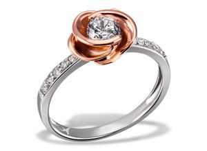 4251043721711 - Silberring GOLDMAID Fingerringe Gr 17 Silber 925 (Sterlingsilber) rosegold (bicolour) Damen Fingerringe