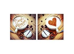 4251050580134 - Deco-Glas Bild - Kaffee 2-er 2 x 20 x 20 cm