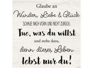 4251050587102 - Deco-Block Bild - Wunder Liebe Glück 39 x 39 cm