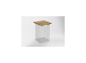 4251062718679 - Gabiona - Hocker feuerverzinkt mw 5 x 5 cm teak