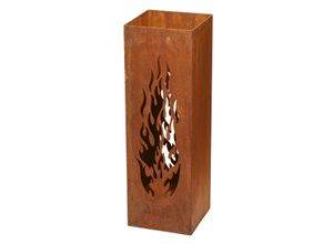 4251083910793 - Feuersäule Design Wellen 16 x 16 x 50 cm Edelrost