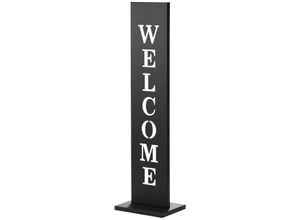 4251083911981 - Amare Standschild Welcome 20 x 15 x 72 cm Schwarz