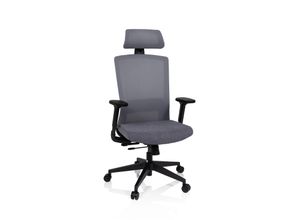 4251084680367 - Profi Bürostuhl CAPTIVO Stoff Netzstoff mit Armlehnen (höhenverstellbar) hjh OFFICE
