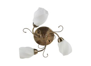 4251096516999 - Lindby - Romantisch gestaltete Deckenlampe Amedea - weiß altmessing