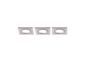 4251096520286 - Lindby LED-Einbaustrahler Andrej eckig nickel 3er-Set