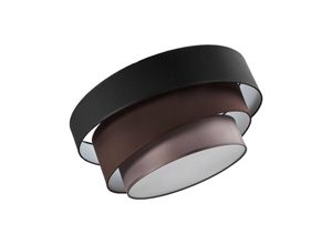 4251096525786 - Lindby - Deckenlampe Melia schwarz und braun - Schwarz braun grau chrom