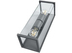 4251096528572 - Lucande - Gläserne Außenwandlampe Annalea - dunkelgrau klar