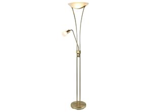 4251096532616 - Lindby - Felicia Deckenfluter mit Leselampe messing - messing weiß alabaster 4251096532616 - Lindby - Felicia Deckenfluter mit Leselampe messing - messing weiß alabaster