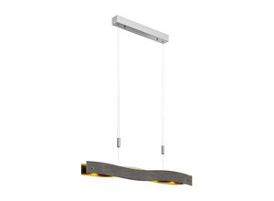 4251096537284 - Lucande - Dimmbare LED-Hängeleuchte Ebu schwarz-gold - Schwarz-gold gold nickel matt