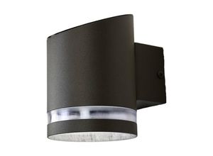 4251096542295 - Lindby - Solar-Außenwandleuchte Melinda mit led - grau transparent