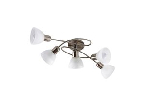 4251096543377 - Lindby - Fünfflammige Deckenlampe Paulina Wohnraum - weiß alabaster nickel satiniert