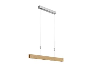 4251096549126 - Lucande - LED-Holz-Pendelleuchte Karinja mit Dimmer natur - holz natur nickel matt