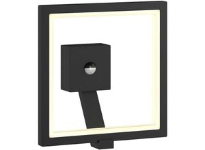 4251096550399 - Lucande - LED-Außenwandlampe Square graphitgrau mit Sensor - graphitgrau