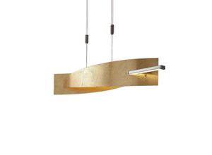 4251096552683 - LED-Hängeleuchte Marija Blende senkrecht gold - gold silber