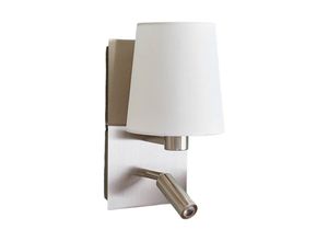 4251096554755 - - Lindby Wandleuchte Aiden mit LED-Leselicht weiß nickel